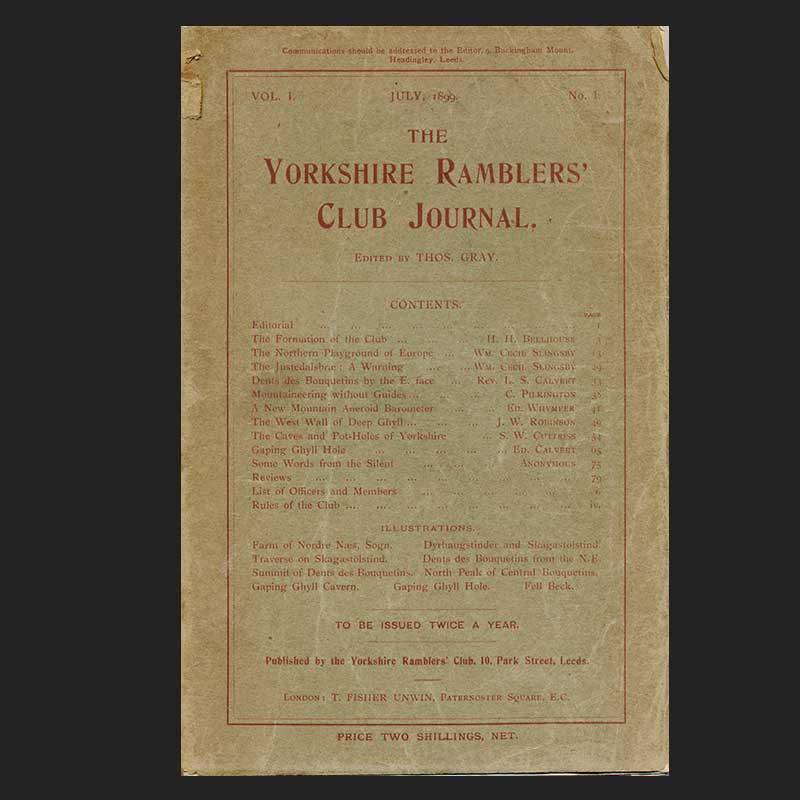 Yorkshire Ramblers' Club Journal Vol 1 (1) Yorkshire Ramblers' Club Journal Vol 1 (1)