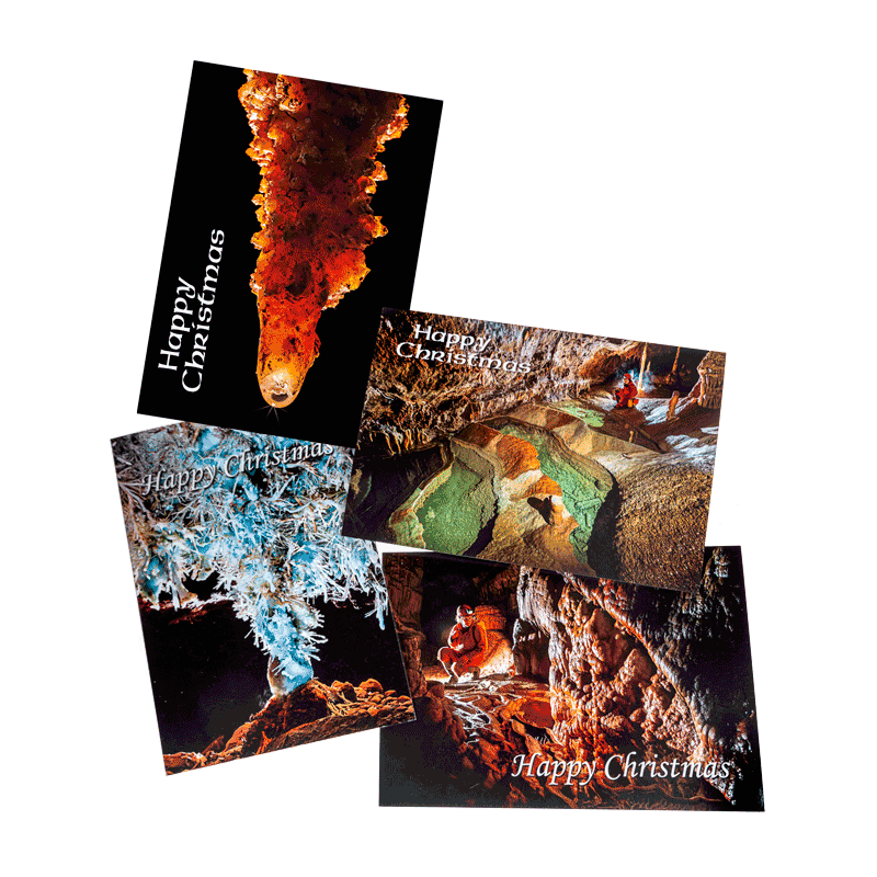 Christmas cards: caving Christmas cards: caving